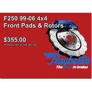 Front Brake Pads and Disc Rotors 99-06 Superduty